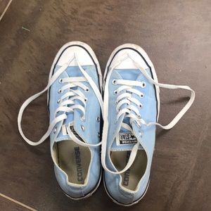 Converse all star low tops light blue size 8